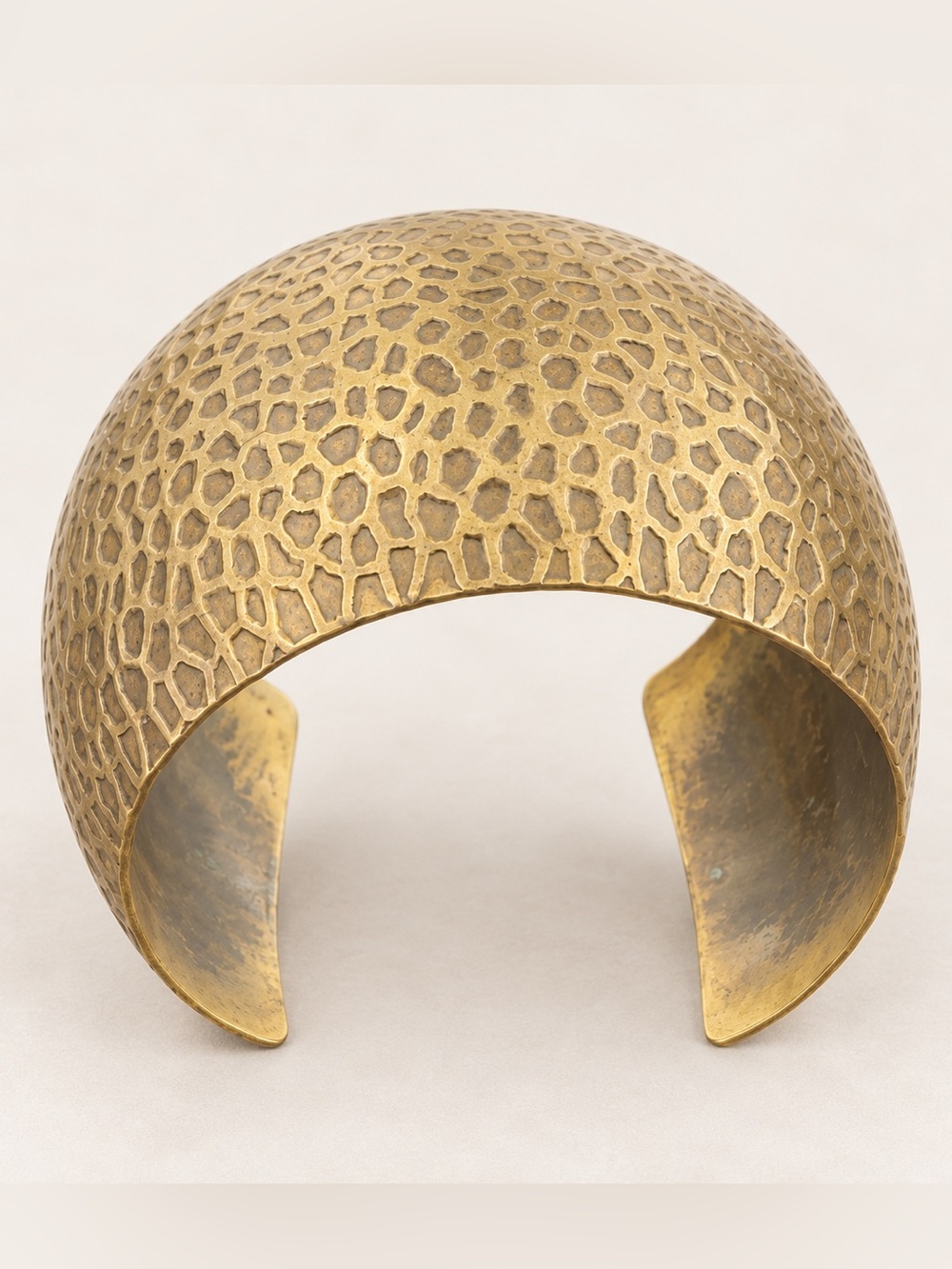 Express Solid Brass Textured Statement Cuff